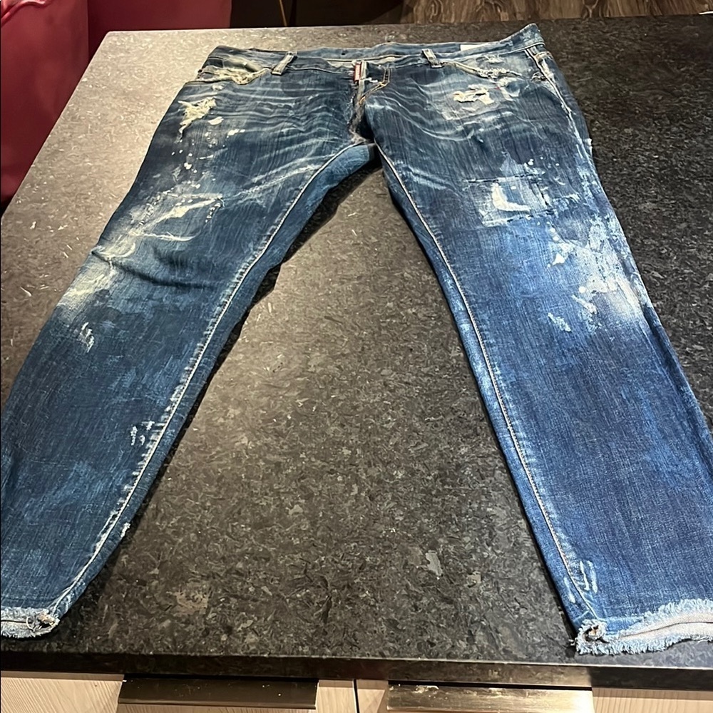 Men's Distressed DSQUARED2 Blue Jeans